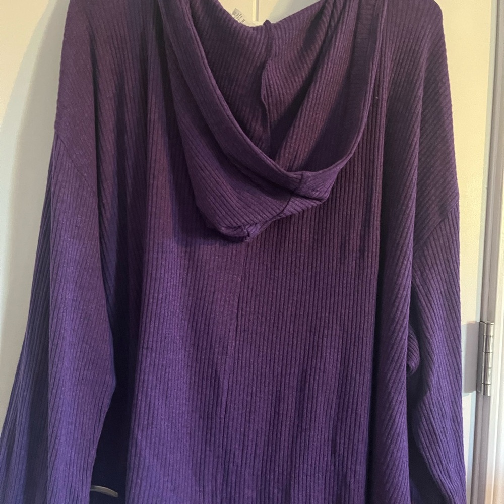 Lane Bryant Livi Purple Hooded soft knit Sweatshirt plus size